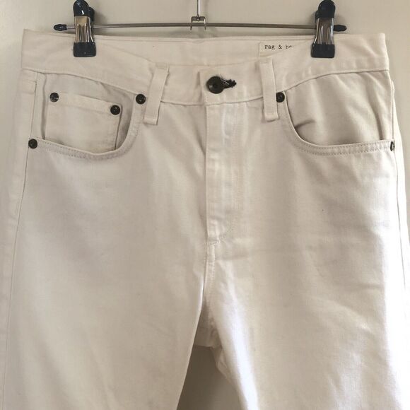 Rag & Bone Marilyn Crop White Bucquet Trim Women's Jeans Sz 27 - Picture 3 of 9